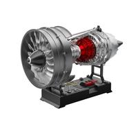 RCXTechPro DM121 Aircraft Turbofan Engine Model Kit That Runs, Electric-Powered Aviation Metal Turbojet Engine DIY Assembly Kit Science Education Collectible Gift for Adults (300+PCS)