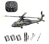 RCXTechPro K2000 UH-60 6CH Brushless RC Helicopter for Black-Hawk, 6-Axis 2.4GHz Flybarless Military Aircraft with Optical Flow Positioning & One-Key Inverted Flight -RTF