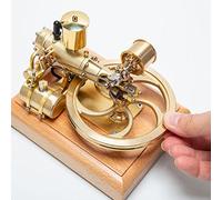 RCXTechPro Mini Engine Model Kit That Works - 1.9CC Horizontal Single-Cylinder Four-Stroke Three-Wheeler Engine Model Collectible Mechanical for Hobbyists & Enthusiasts