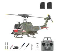 RCXTechPro RC ERA C032 UH-1 Huey RC Helicopter for Adults, 1/48 Scale 6CH 2.4G Flybarless Gyro Stabilized Aircraft with Optical Flow Positioning & One-Key Landing -RTF/2 battery