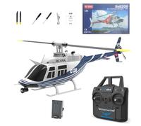 RCXTechPro RC ERA C138 Bell 206 RC Helicopter for Adults, 1:30 Scale 6CH 6-Axis Gyro Single Rotor Helicopter with Optical Flow Positioning Altitude Hold Stable Flight - RTF / 1 Battery