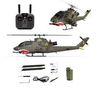 RCXTechPro YU XIANG F112S AH-1 Cobra 1:40 RC Helicopter GPS 9CH Flybarless Dual Rotor 200-Class Military Aircraft With Dual Brushless Motors, Altitude Hold & LiDAR Intelligent Flight - RTF