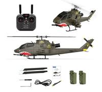 RCXTechPro YU XIANG F112S AH-1 Cobra 1:40 RC Helicopter GPS 9CH Flybarless Dual Rotor 200-Class Military Aircraft With Dual Brushless Motors, Altitude Hold & LiDAR Intelligent Flight - RTF