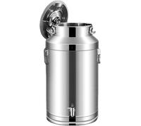 5L/9L/14L Seal Milk Transport Can Stainless Steel Milk Bucket Wine Pail Barrel with Faucet Spigot - Water Tote Jug Liquid Container Tea Canister Dairy Pot/Siliver / 9L