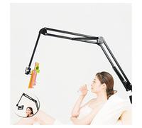 WJYLM Book Stand for Bed, 50-130CM Height Adjustable, 360 Rotating, Reading Mount Holder with Clamp, Black
