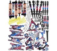 RCYouHott RC Upgrades Part Arm/Shocks/Caster Block,Steering Blocks,Stub Axle Carriers,Steering Bellcranks/Drive Shaft for 1/10 Slash/Rustler/Stampede/Hoss 4x4 4WD VXL,Shock Tower/Links,Colorful