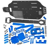 RCYouHott RC Upgrades Part Chassis Protect Armor Skid Plate Guard for 1/10 F0rd F15O Rapt0r R(101076-4),Carbon Fibre hassis Protect Armor Hops Up,Navy Blue