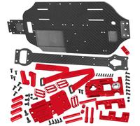RCYouHott RC Upgrades Part Chassis Protect Armor Skid Plate Guard for 1/10 F0rd F15O Rapt0r R(101076-4),Carbon Fibre hassis Protect Armor Hops Up,Red