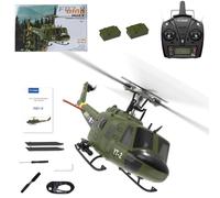 RCzephyr RC Helicopters for Adults, YU XIANG F07-V 1/34 Scale UH-1 Huey 2.4G 6CH Brushless Flybarless Remote Control Helicopter Model with 6-Axis Gyroscope and Lights (Mode 1/Mode 2 Switchable)