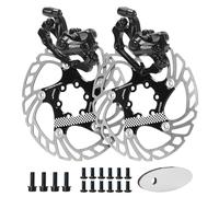 RD-01B-X/RUJOI Bike Disc Brake Caliper with 160 mm Floating Rotor - High Heat-Dissipation Design, Anti-Warp, 4-Piston Performance, Universal MTB/Road/E-Bike Fit