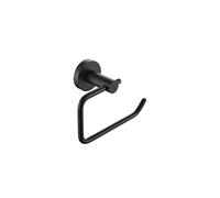 RD BLK Round Toilet Roll Holder, Black