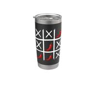 Rd Chilli Pepper Vintage Tic-Tac-Toe Stainless Steel Insulated Tumbler
