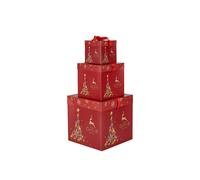 (RD) Christmas Decoration Gift Box Gift Box Stacking Head Gift Box Christmas Tree Gift Box Display Window Scene Decoration Ornament