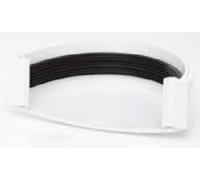 RD507W Polypipe Polyflow Deep Capacity [White] External STOPEND for 117mmx 75mm PVCu Half Round deepline guttering Systems