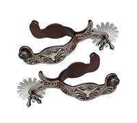 RDAHSUEHH 2 Pcs Stainless Steel Horse Spurs West Cowboy Horse Boot Spurs Decoration for Equestrian Boots Men Women Rider Horsemanship Lovers (Brown)