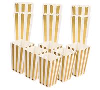 RDAHSUEHH 24pcs Popcorn Boxes-Popcorn Bags for Party-Sweet Candy Containers-for Party Snacks Candies Popcorn Gift Bags Christmas (Gold)