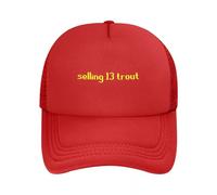 RDCGRS Runescape Selling 13 Trout Mesh Baseball Caps Snapback Fashion Baseball Hats Breathable Casual Outdoor Unisex