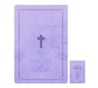 RDCIRP Bible Pillow, Holy Bible Plush Pillow, Openable Book Stuffed Plushie, Bible Pillows Book Plush That Opens, Book Shape Bible Verse Pillow for Children Adults Gifts(purple)