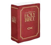 RDCIRP Bible Pillow, Holy Bible Plush Pillow, Openable Book Stuffed Plushie, Bible Pillows Book Plush That Opens, Book Shape Bible Verse Pillow for Children Adults Gifts(red)