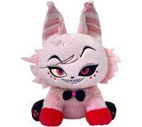 RDCIRP Hazbin Hotel Plush, Cute Cat Angels Dust Stuffed Animal Plushies Doll Toy, Cartoon Hazbins Hotel Character Plush Figure for Boys and Girls(pink)