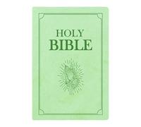 RDCIRP Holy Bible Plush Pillow - Openable Book-Shaped Stuffed Plushie With Bible Verse for Children and Adults (Light Green)