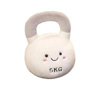 RDCIRP Kettlebell Shaped Plush Toy, Cute Stuffed Pillow Doll, Early Learning Sensory Plushie Toy for Girls Boys Gifts(white)