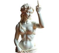 RDCIRP Unapologetic Venus, The Middle Finger Statue, Rebellious Bold Modern Art Decor, Greek Goddess Gesture Statue Sculpture Ornament, Funny Unique Decorative That Show Your Personality(B)