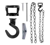 Rddconkit 2 Sets Ceiling Hooks for Hanging Plants,Swivel Ceiling Hook,Heavy Duty Metal Plant Hooks for Hanging Birdfeeders, Lamps, Planters, Outdoor Decorative Hooks (Black)