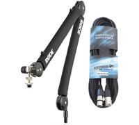 RØDE Microphone Boom PSA1+, Black with Keepdrum XLR Cable, 1.8 kg, 360 degrees, 1200 g Max Weight, 86 cm Max Height, Tripod