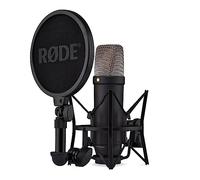 RØDE NT1 5th Generation Large-diaphragm Studio Condenser Microphone with XLR and USB Outputs, Shock Mount and Pop Filter for Music Production, Vocal Recording and Podcasting (Black)