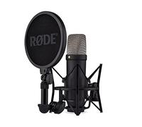 RØDE NT1 5th Generation Large-diaphragm Studio Condenser Microphone with XLR and USB Outputs, Shock Mount and Pop Filter for Music Production, Vocal Recording and Podcasting (Black)