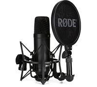 RØDE NT1 Large-diaphragm Cardioid Condenser Microphone with Shock Mount & Pop Filter for Music Production, Vocal Recording, Streaming and Podcasting, XLR