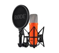 RØDE NT1 Signature Series Large-diaphragm Condenser Microphone with Shock Mount, Pop Filter and XLR Cable for Music Production, Vocal Recording, Streaming and Podcasting (Orange)