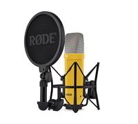 RØDE NT1 Signature Series Large-diaphragm Condenser Microphone with Shock Mount, Pop Filter and XLR Cable for Music Production, Vocal Recording, Streaming and Podcasting (Yellow)