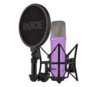 RØDE NT1 Signature Series Large-diaphragm Condenser Microphone with Shock Mount, Pop Filter and XLR Cable for Music Production, Vocal Recording, Streaming and Podcasting (Purple)