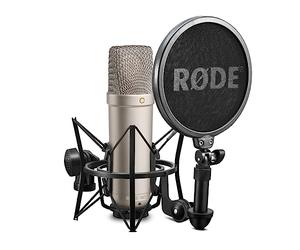 RØDE NT1A Large-diaphragm Cardioid Condenser Microphone with Shock Mount, Pop Filter and XLR Cable for Music Production, Vocal Recording, Streaming and Podcasting