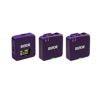 RØDE Wireless GO (Gen 3) - Compact Wireless Mic - Pristine Audio, 32-bit Float Recording, Automatic Level Control, for Phones, Cameras and Computers (Purple)
