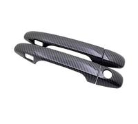 RDEQKIVZ Outer Door Handle Cover Compatible with Toyota for IQ AJ10 10 2008 2009 2010 2011 2012 2013-2015 Car Stickers Front Real Door Handle Chrome Carbon Cover Right Left