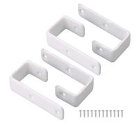 RDEXP 4PCS Bunk Bed Ladder Hook Brackets & Screws Inside Width 2.5cm/0.98inch White