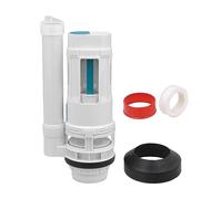 RDEXP White 21cm Height Toilet Bottom Inlet Fill Valve Split Push Button Dual Flush Cistern Syphon