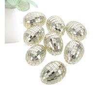 Rdfhrg 16 Pieces Glass Easter Egg Baubles 4x6cm Easter Egg Hanging Tree Shatterproof Easters Eggs Hanging Ornaments For Tree Colorful Basket Stuffers Spring Window Party Decor