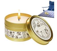 Rdfhrg 4 Pieces Survival Candles Long Burning Soybean Wax 6.2x4.3cm 20 Hours Power Outage Candle Portable Windproof Jar Candles Scented for Camping Power Outages Survival Outdoor Activities