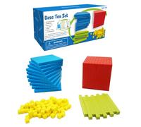 Rdfhrg Base Ten Blocks For Math Base Ten Blocks Set 131 Pieces With Storage Box Learning Math Manipulative Teach Kids Volume Place Value And Number Concepts For Early Counting Maths School Home