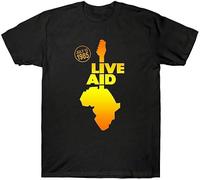 RDFK Live Aid Band July 1985 Festival T Shirt Funny Vintage Gift for Men Women Black