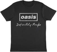 RDFK Oasis Definitely Maybe Distressed Text T Shirt Black
