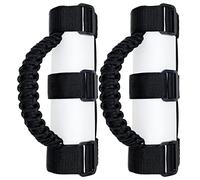 RDFUN 2 x Roll Bar Grab Handles Grip Handle for Jeep Wrangler YJ TJ JK JKU JL JLU Sahara Rubicon X Sports Freedom & Unlimited 1987-2022 (Black)