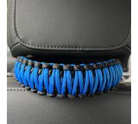 BBUP 2Pcs Headrest Grab Handles Universal fit for Jeep Wrangler TJ JK JL Land Cruiser FJ Suzuk Seat Mount Grab Handle Hand Made Black/Blue