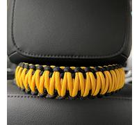 RDFUN Paracord Handle,Headrest Grab Handles fit for Jeep Wrangler TJ JK JL Land Cruiser FJ, 2pcs Black&Yellow