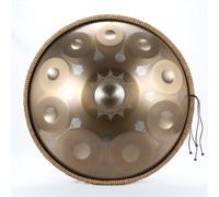 RDHMJSJAZ Handpan Drum, 22-Inch 9/10/12-Notes 440Hz/432Hz D Minor Kurd Handpan HandPan Instrument With Soft Handpan Bag, 2 Handpan Mallets, Handpan Stand And Dust-Free Cloth(10 Notes (432Hz))