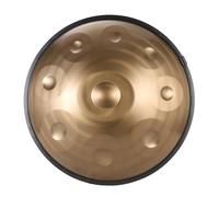 RDHMJSJAZ Handpan Drum 440Hz/432Hz 9/10/12 Notes Stainless Steel Pan Drum Metal Percussion Instruments,Gold-Spiral(9 Notes (440Hz))